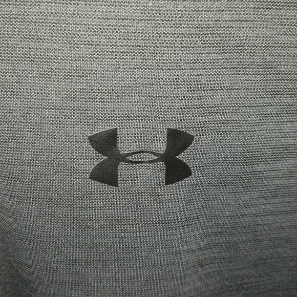 Under Armour tech shirt, Gray, v-neck, loose fit, size medium,  HeatGear - Picture 4 of 6